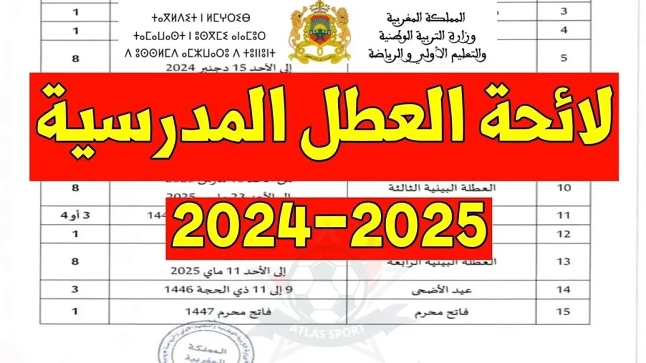 “وقتـاش العطلة”.. وزارة التربية الوطنية تحدد رزنامة العطل المدرسية 2025 المغرب وموعد الدخول المدرسي